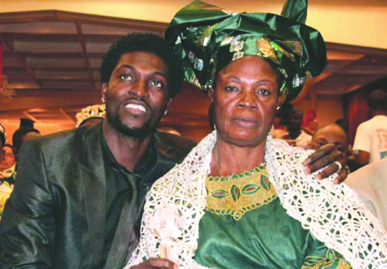Emmanuel Adebayor and his mother