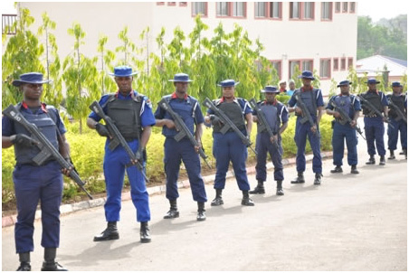 Officers and Men of the NSCDC Special Anti-Vandals Squad