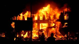 Fire razes many shops in Lagos market