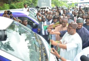 inauguration of the National Executives of the President Bola Ahmed Tinubu Door-to-Door Movement and presentation of 38 buses in Abuja